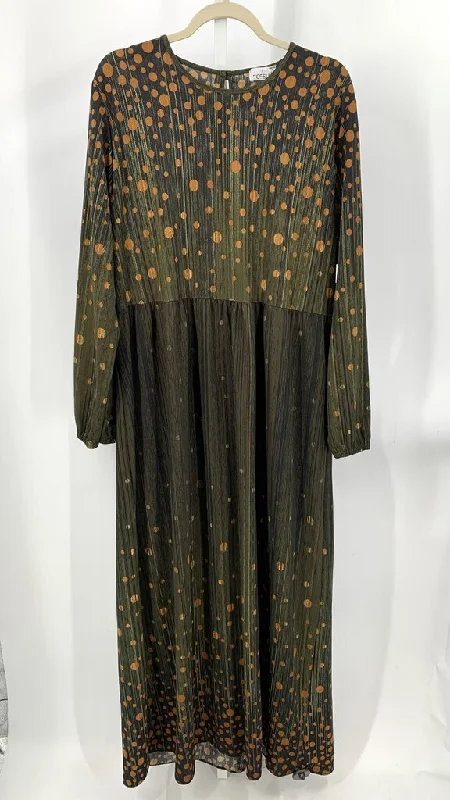 Ecesun Dress Dark Green/Tan L