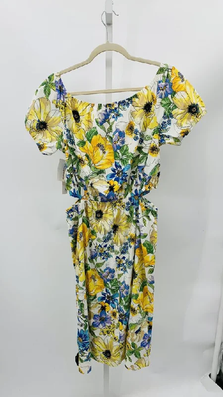 Chloe + Rene Dress Yellow/Blue M