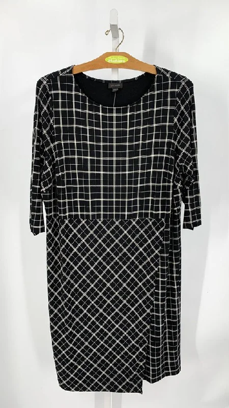 J. Jill Dress Plus Black/White 2X