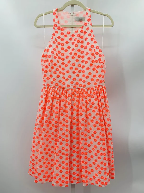 J. Crew Dress White/Pink 6