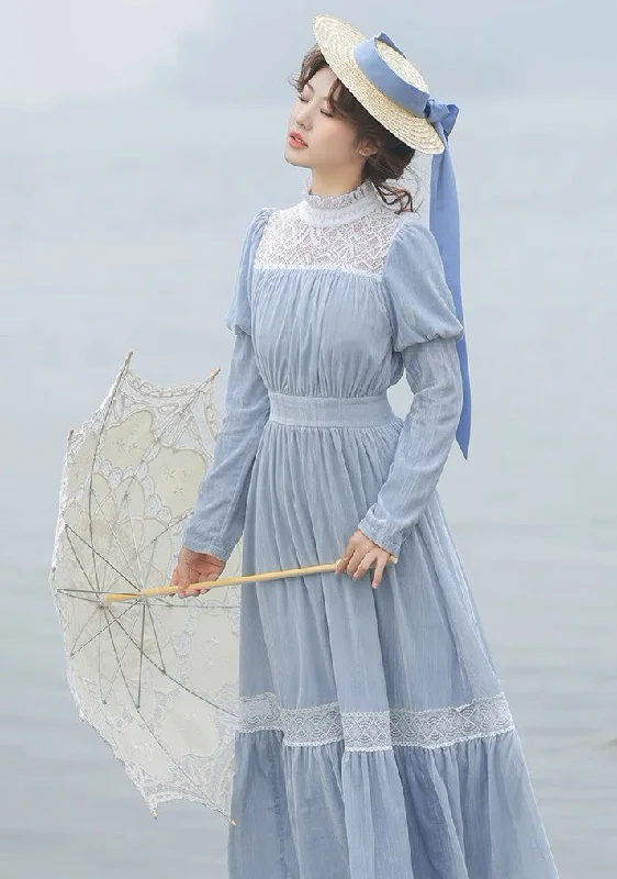 Royalcore Puff Sleeves Velvet Dress