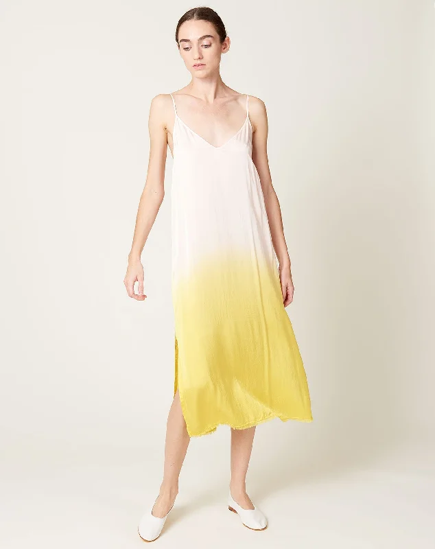 Slip Dress in Pale Rose Dip Dye