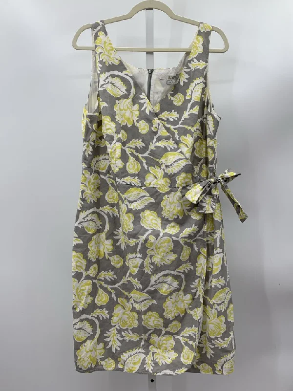 Boden Dress Grey/Citron 16