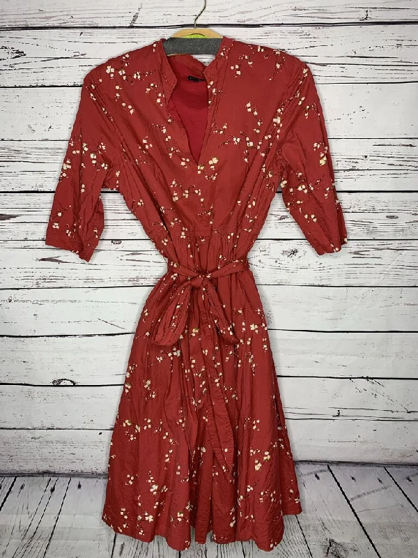 J. Peterman Dress Plus Red Floral 18