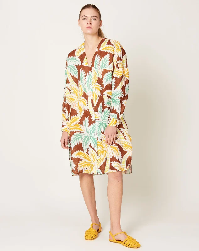 Gita Dress in Brown Fenix Linen