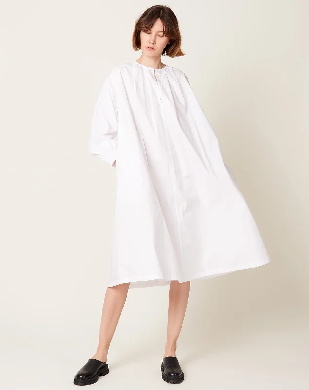 Almodis Long-Sleeve Dress in Chalk