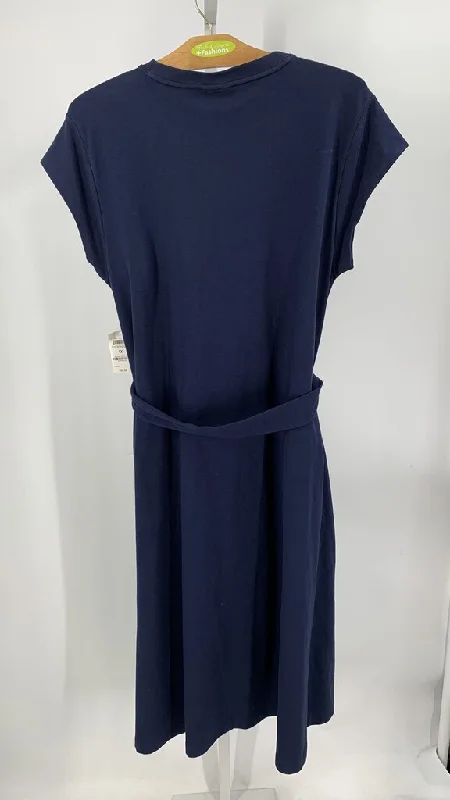 ON-34th Dress Plus Navy 1X