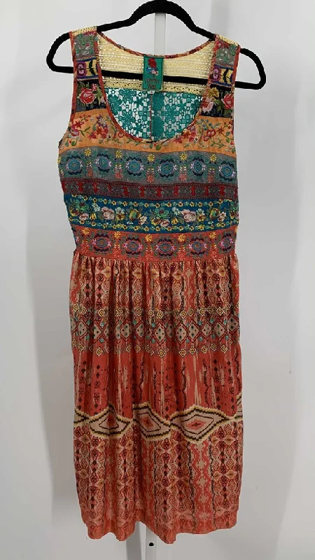 Johnny Was Dress Coral/Teal L