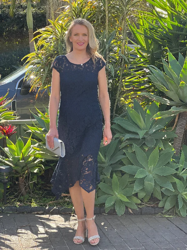 Indy Navy Lace Dress