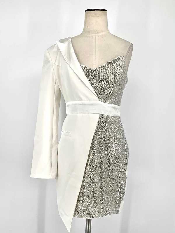 Elle Zeitoune Dress White/Silver S