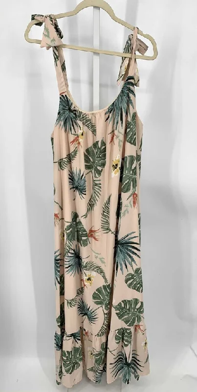 Adrienne Dress Peach/Green L