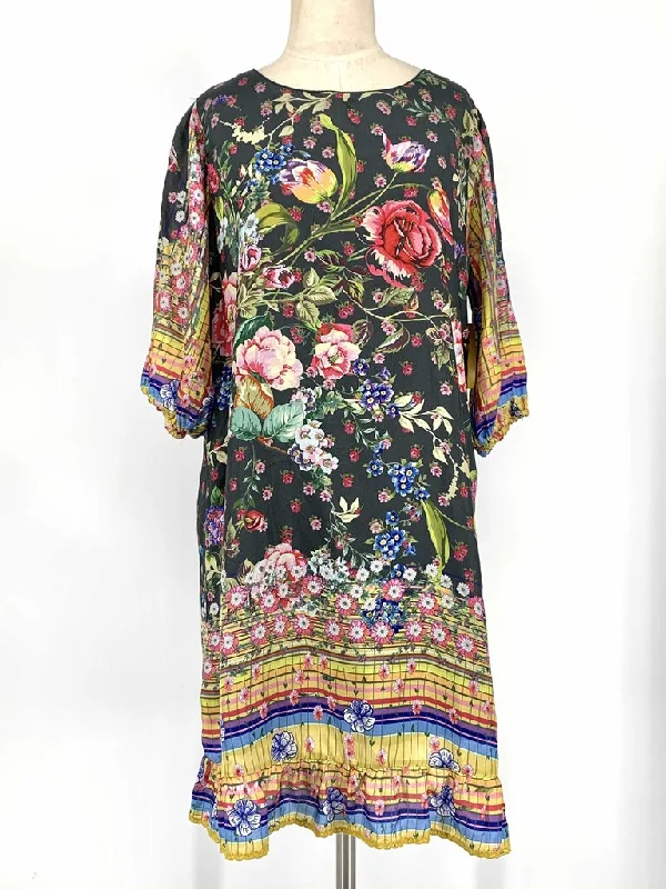 Johnny Was Dress black/floral M