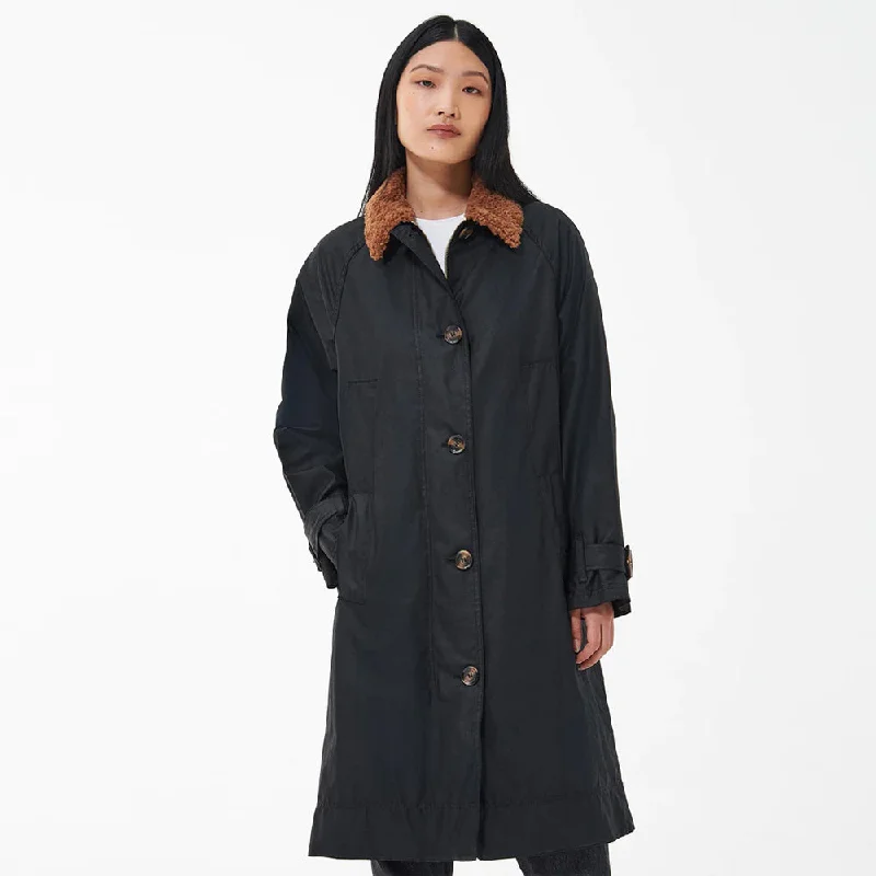 Barbour Malala Wax Jacket Black/Ancient