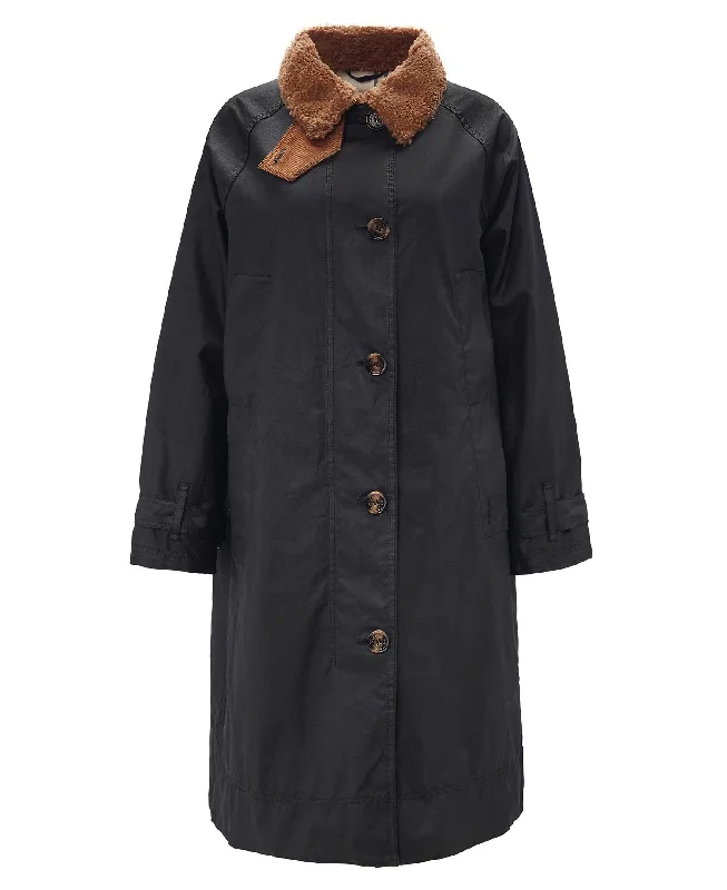 Barbour Malala Wax Jacket Black/Ancient