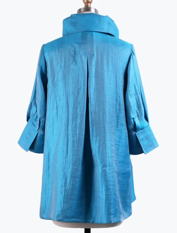 DAMEE NYC SKY LONG SWING JACKET WITH POCKETS 200