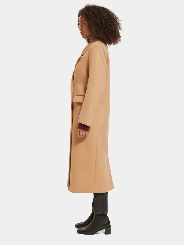 Double-breasted wool coat