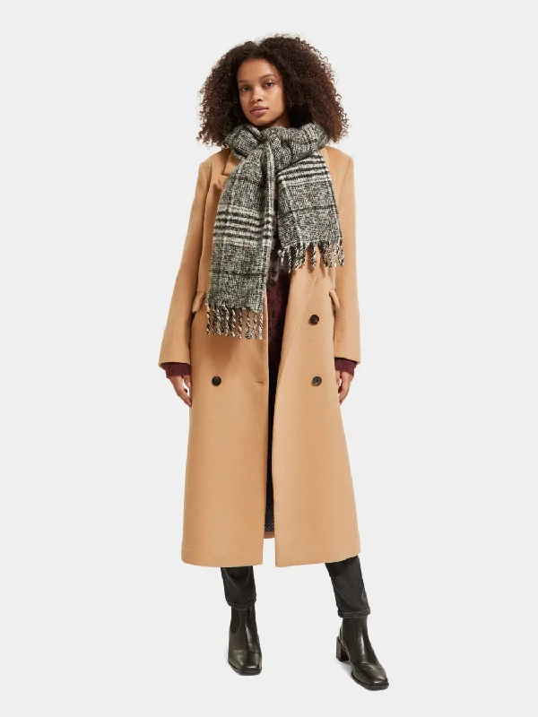 Double-breasted wool coat