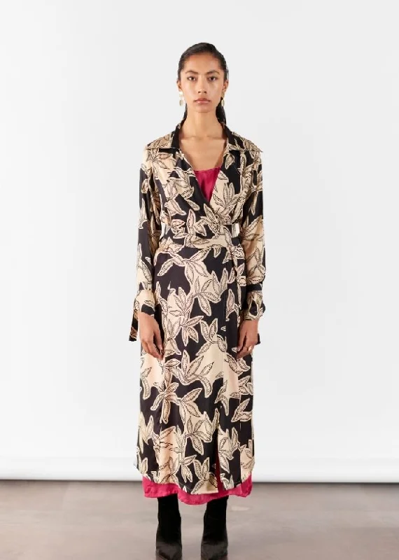 Hazel Trench Coat With Contrast Slip Dress