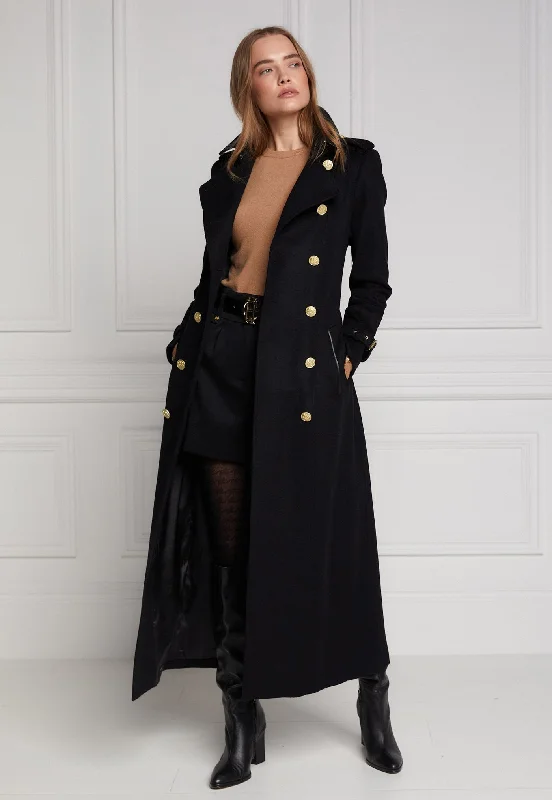 Marlborough Trench Coat Full Length - Soft Black