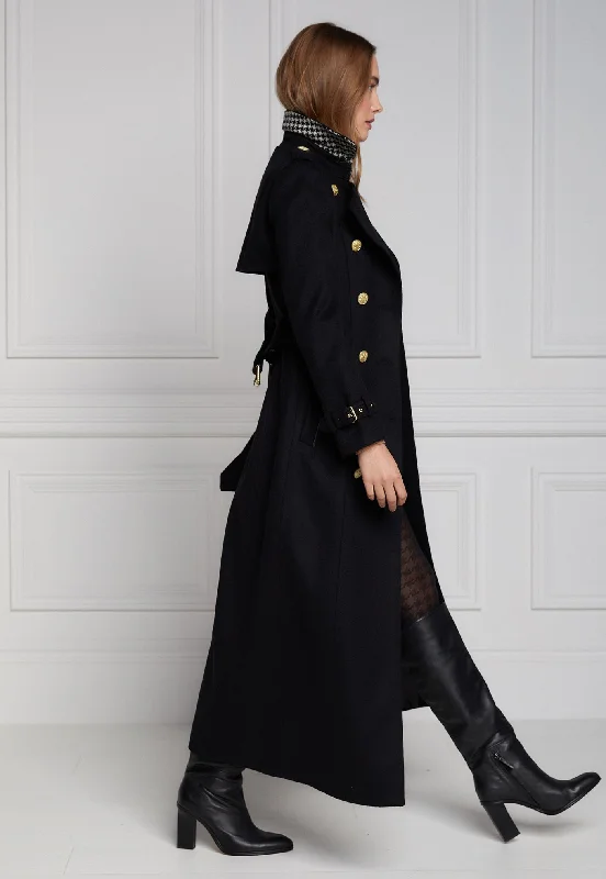 Marlborough Trench Coat Full Length - Soft Black