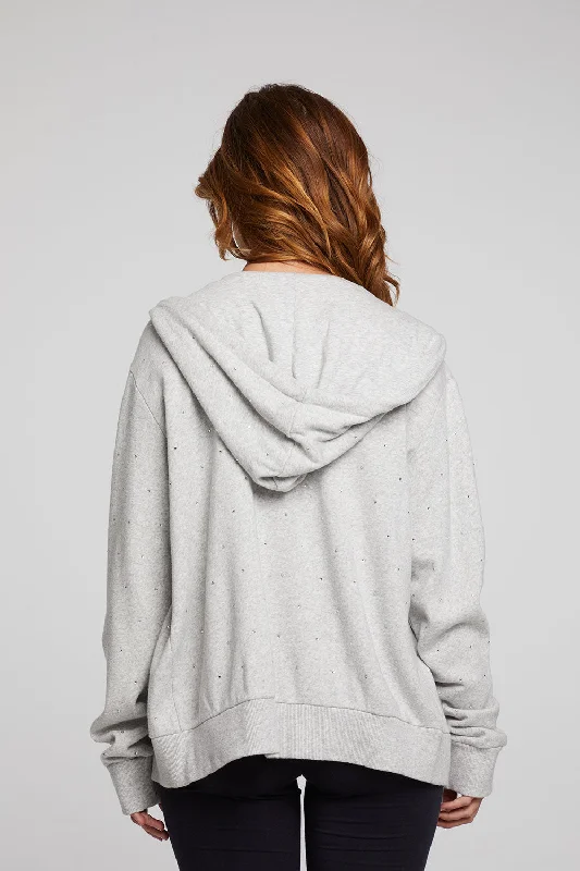 Lex Heather Grey Zip Up Hoodie