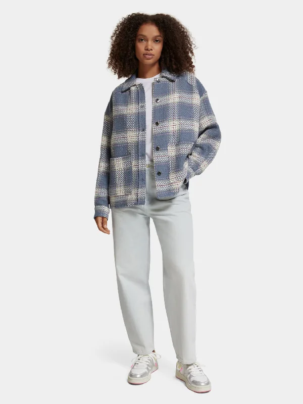 Lightweight checked overshirt