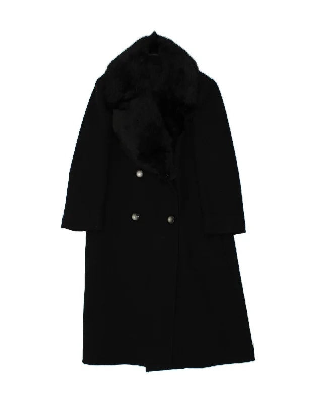 MARZOTTO Womens Double Breasted Coat IT 50 XL Black