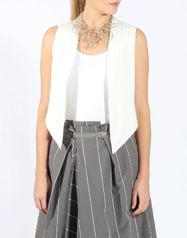 Paillette Pinstripe Gilet Vest