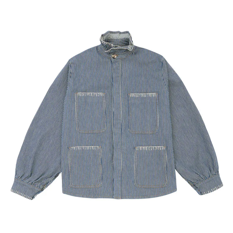 seventy + mochi Pablo Jacket Denim Stripe