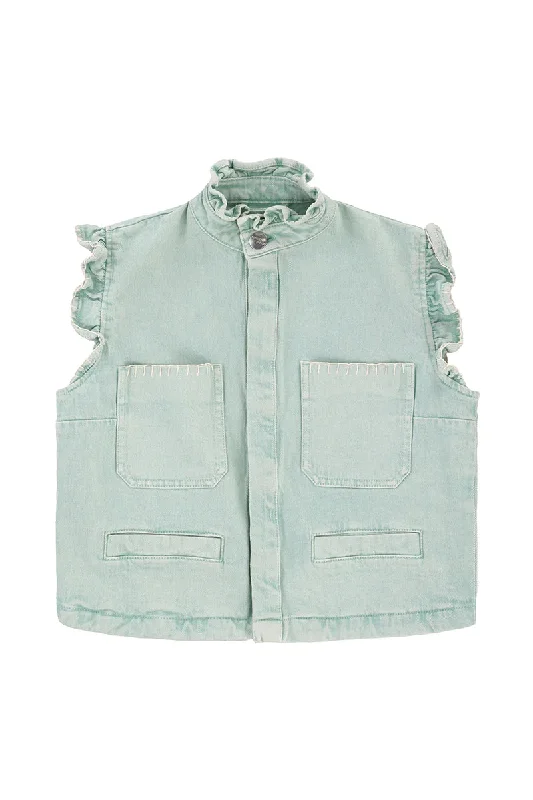 seventy + mochi Pablo Waistcoat Washed Mint