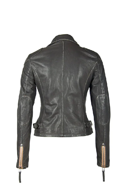 Sofia Leather Jacket - Anthra