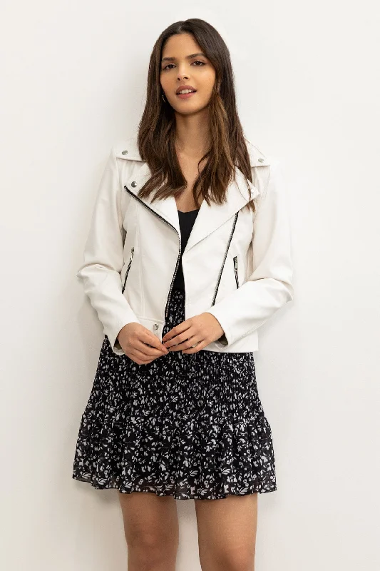 White Biker Jacket