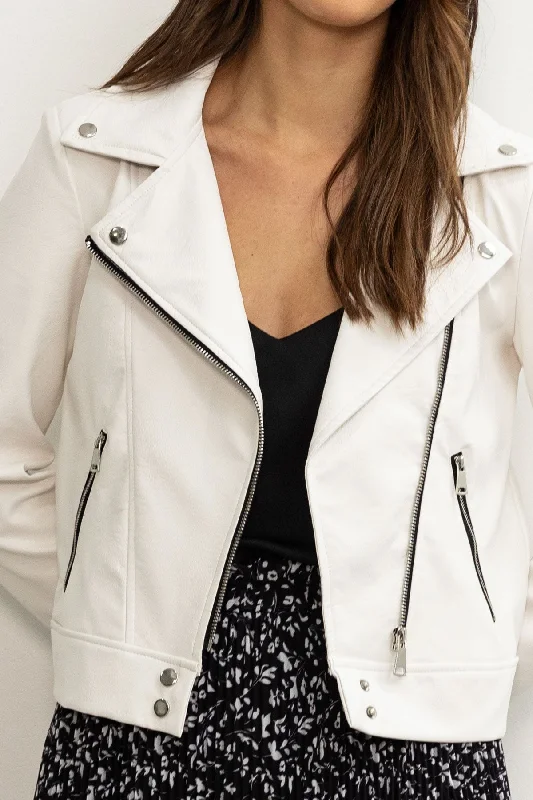 White Biker Jacket