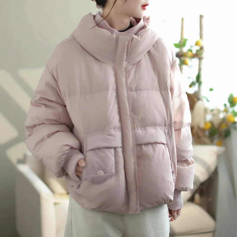 Women Casual Fashion Winter Hooded Down Coat