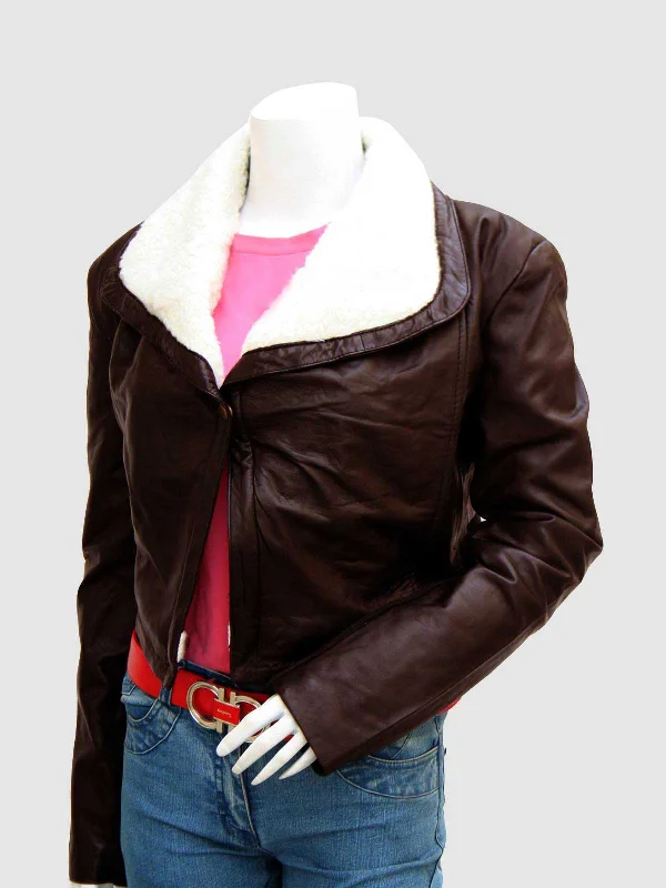 Leather Jacket With Fur Collar