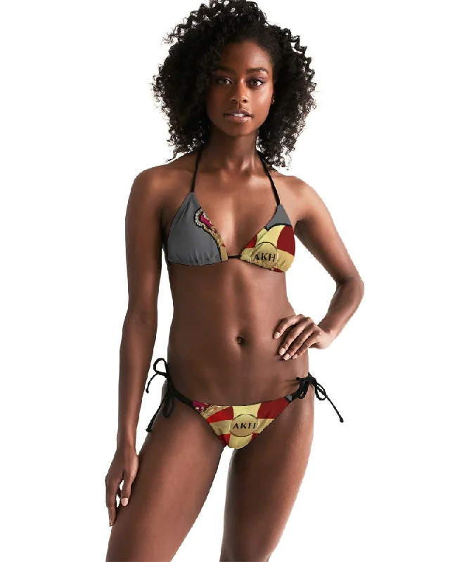 AKH Grey Women's Triangle String Bikini