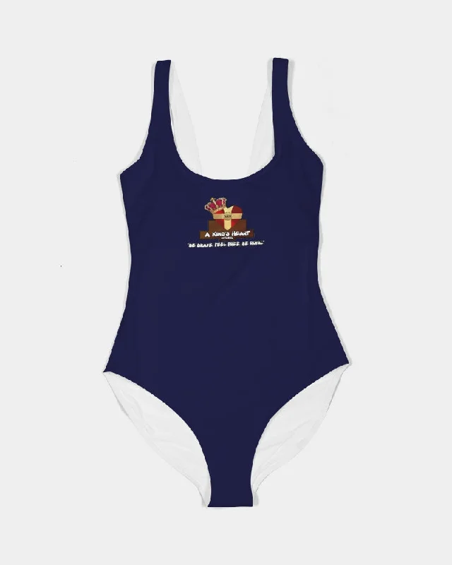 AKH Navy Blue Women's One-Piece Swimsuit