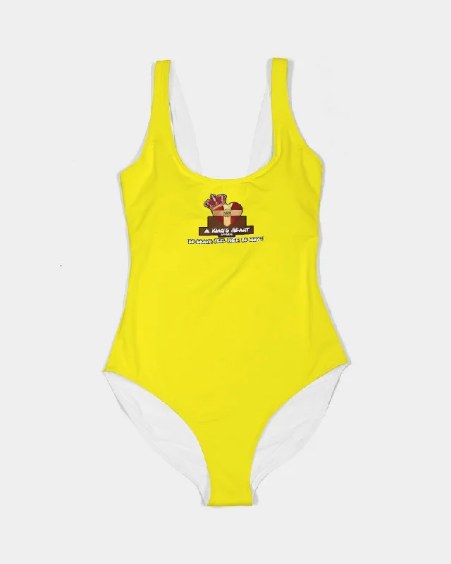 AKH Yellow Women's One-Piece Swimsuit