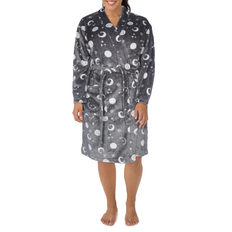 Carisma Women's Plus Short Printed Robe