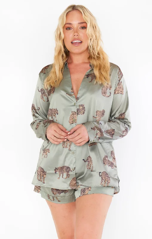 Early Riser PJ Set ~ Feline Fine Silky