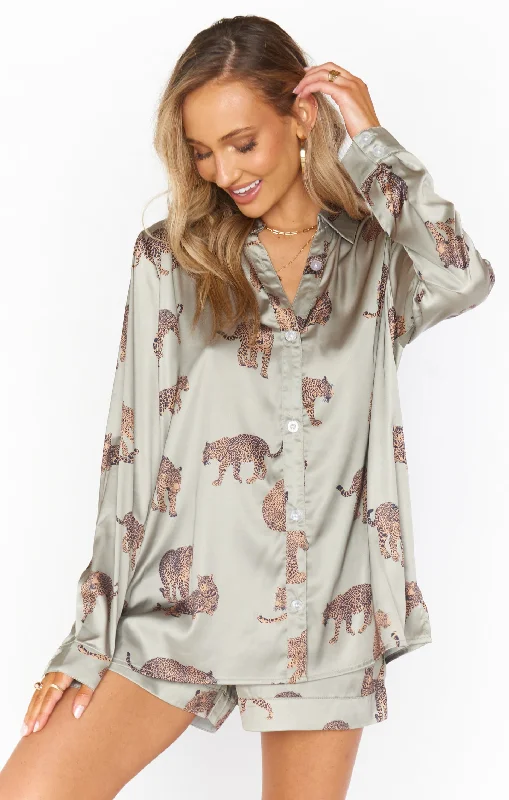 Early Riser PJ Set ~ Feline Fine Silky