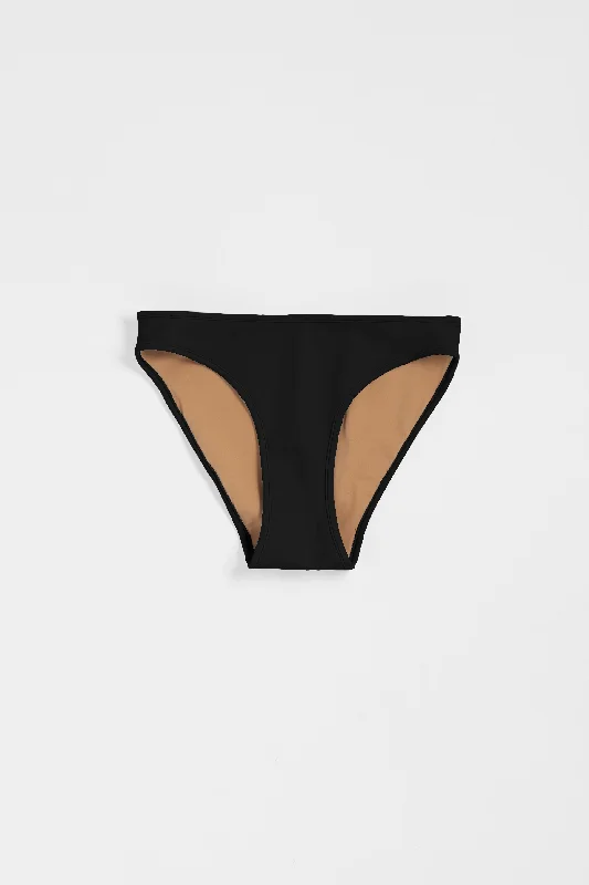 High Cut Bikini Bottom - Black