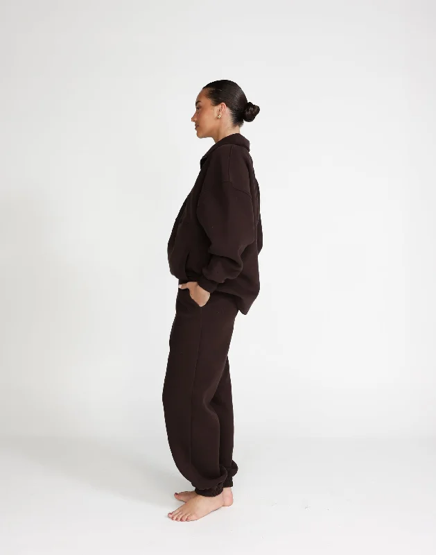 Jamie Tracksuit Pants (Chocolate)