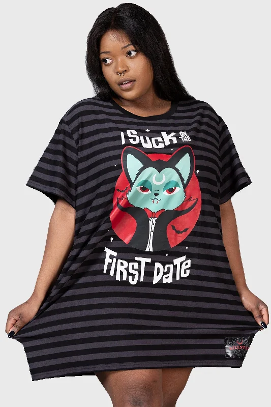 Purrrfect Pairing T-Shirt Dress [PLUS]