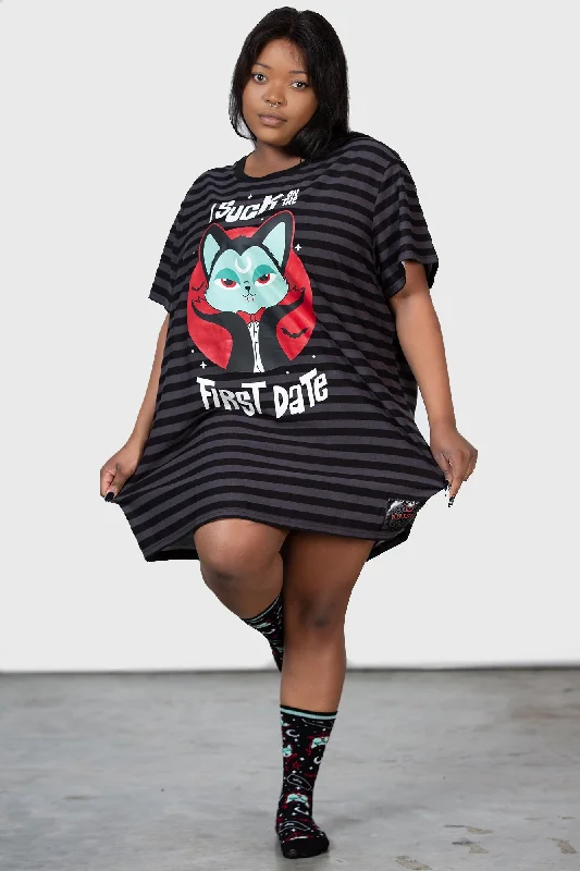 Purrrfect Pairing T-Shirt Dress [PLUS]