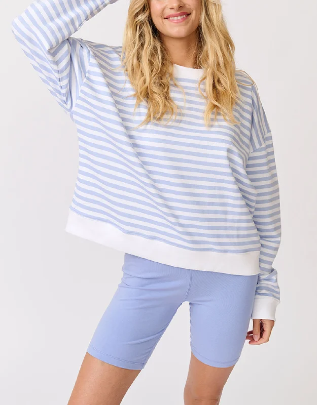 Ada Slim Sweater - Cornflower Stripe