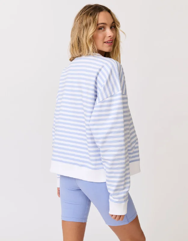 Ada Slim Sweater - Cornflower Stripe