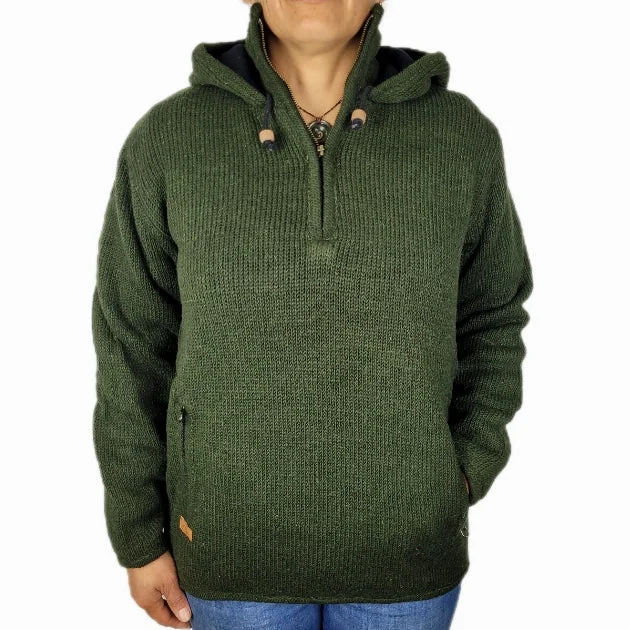 Hood Pull Over Dark Green