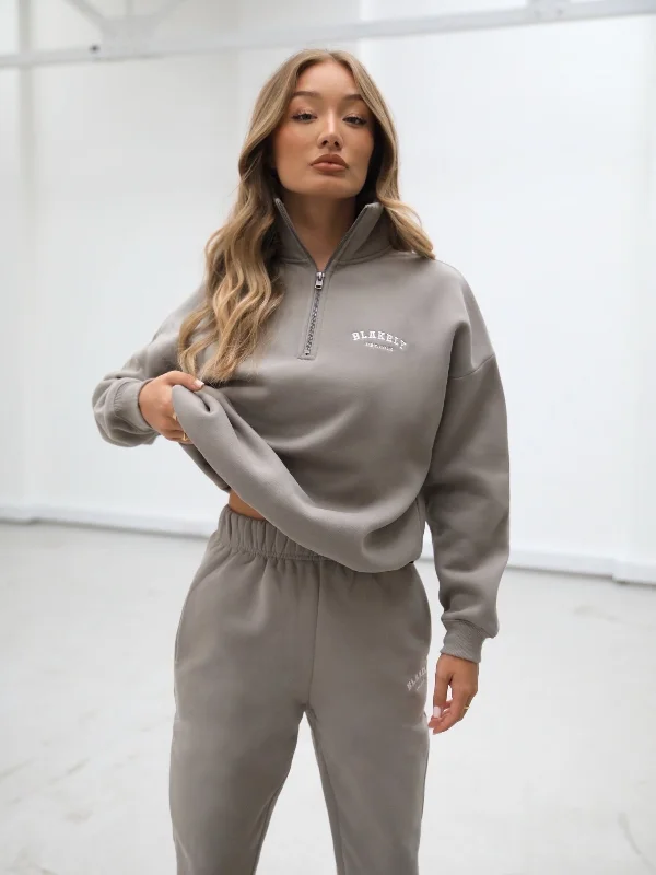 Heritage 1/4 Zip Jumper - Neutral Grey