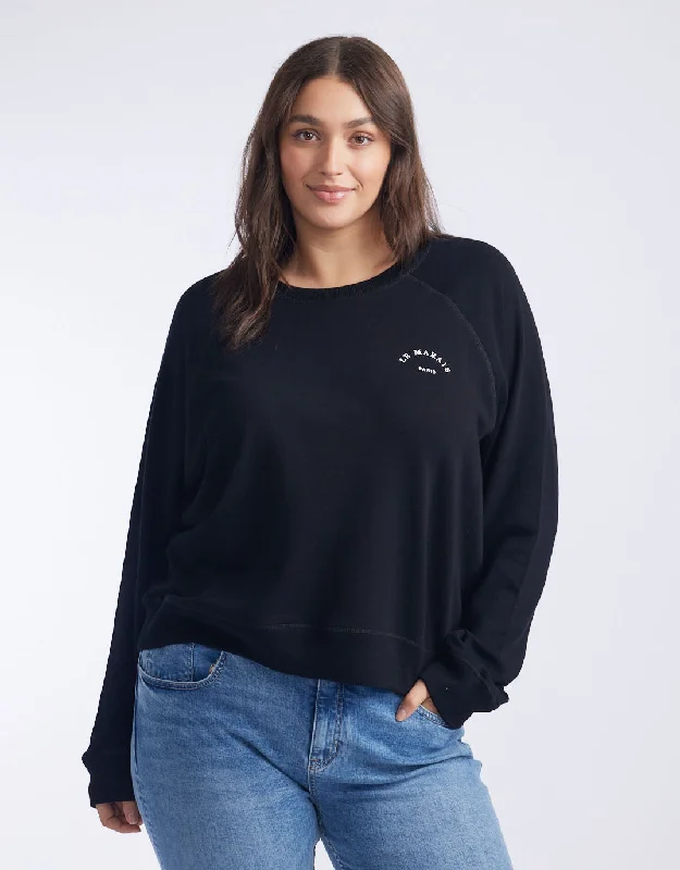 Le Marais Paris Sweat - Black/White